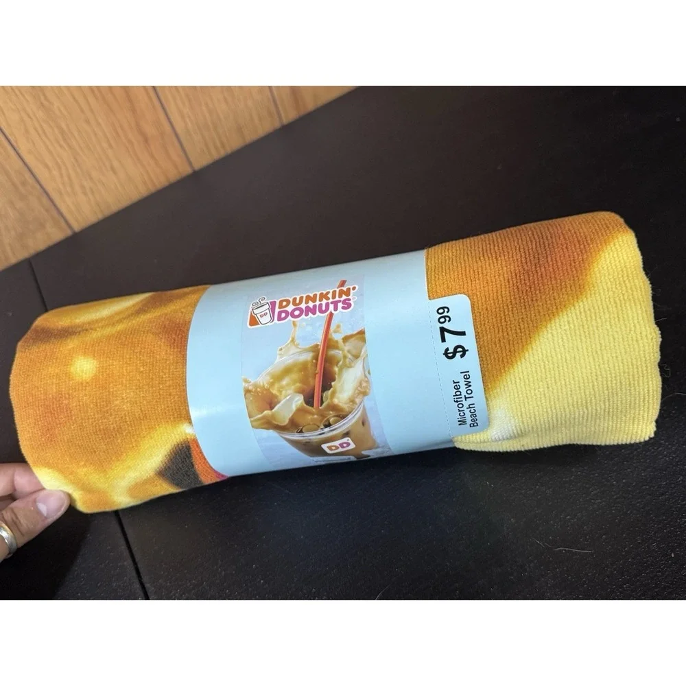 dunkin donuts beach Bath  towel 2018 29x57 Large Iced Coffee Microfiber